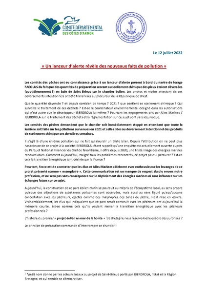 Fichier:2022-07-12-deversements volontaires de polluant sur le chantier éolien en mer de Saint-Brieuc.pdf